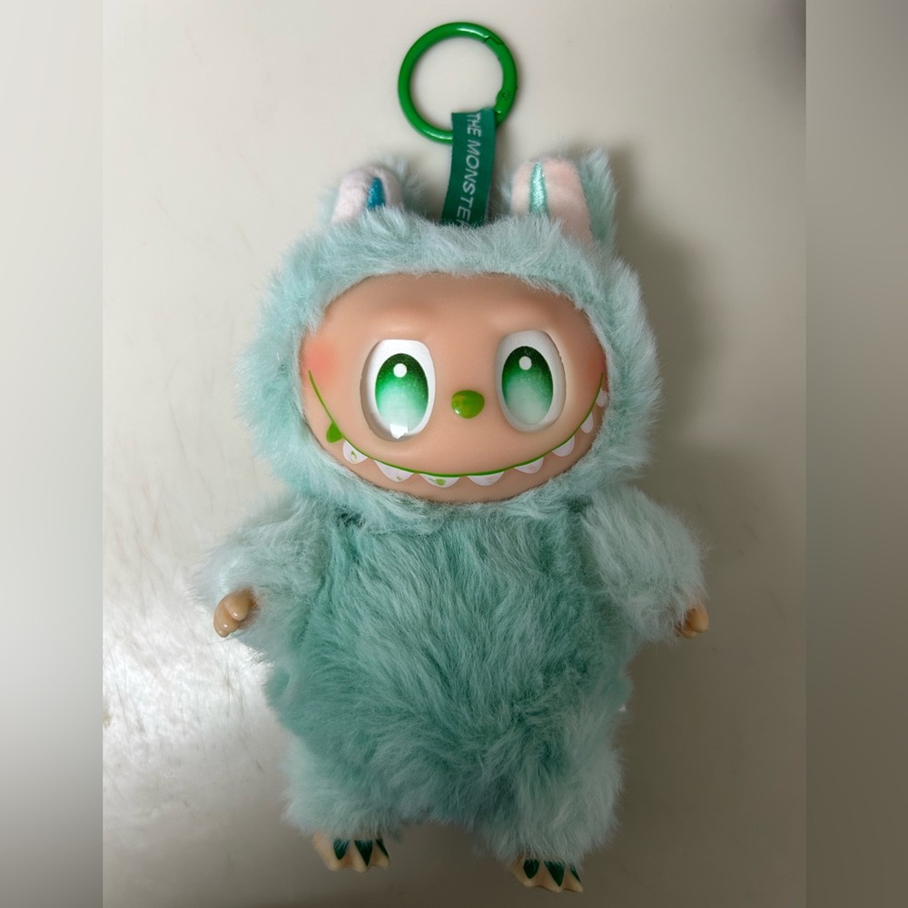 LABUBU 💚 Big Monster Energy (Serenity) Plush Keychain with Green Fur Brand New